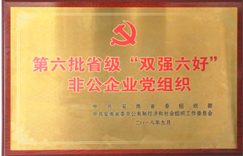 第六批省级“双强六好”非公企业党组织