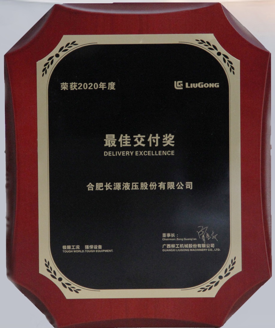 柳工集团2020年度最佳交付奖